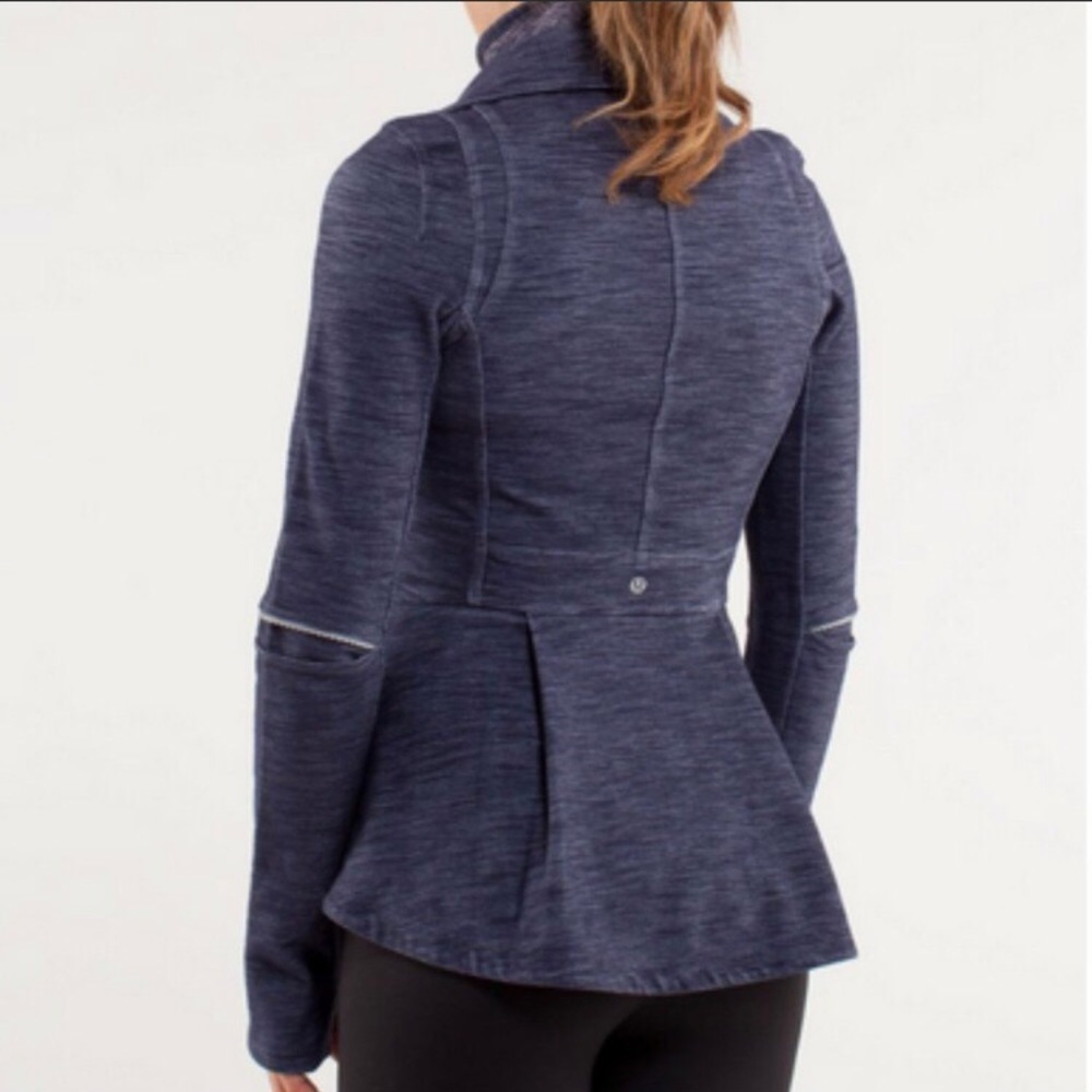 Indigo Lululemon Ride On Blazer Peplum Jacket